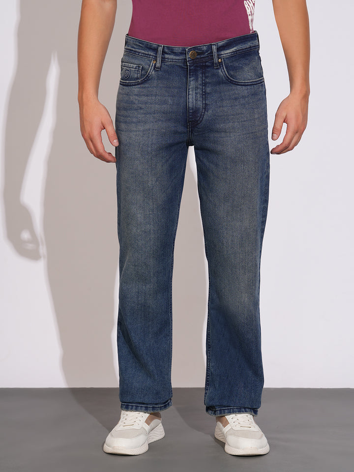 Mid Tone Boot Cut Fit Denims for Men by Being Human Clothing