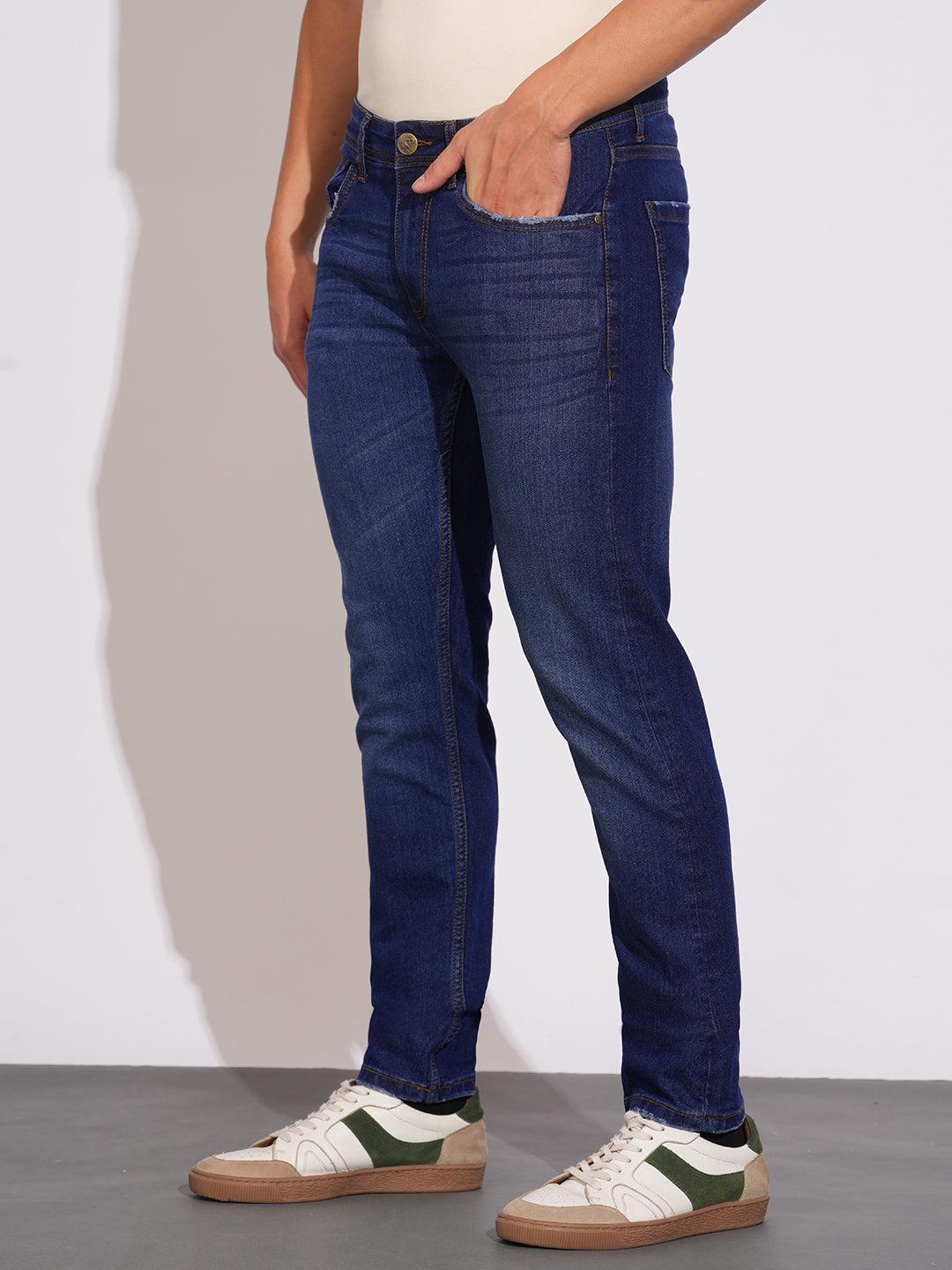 Dark Tone Slim Fit Denims for Men by Being Human Clothing