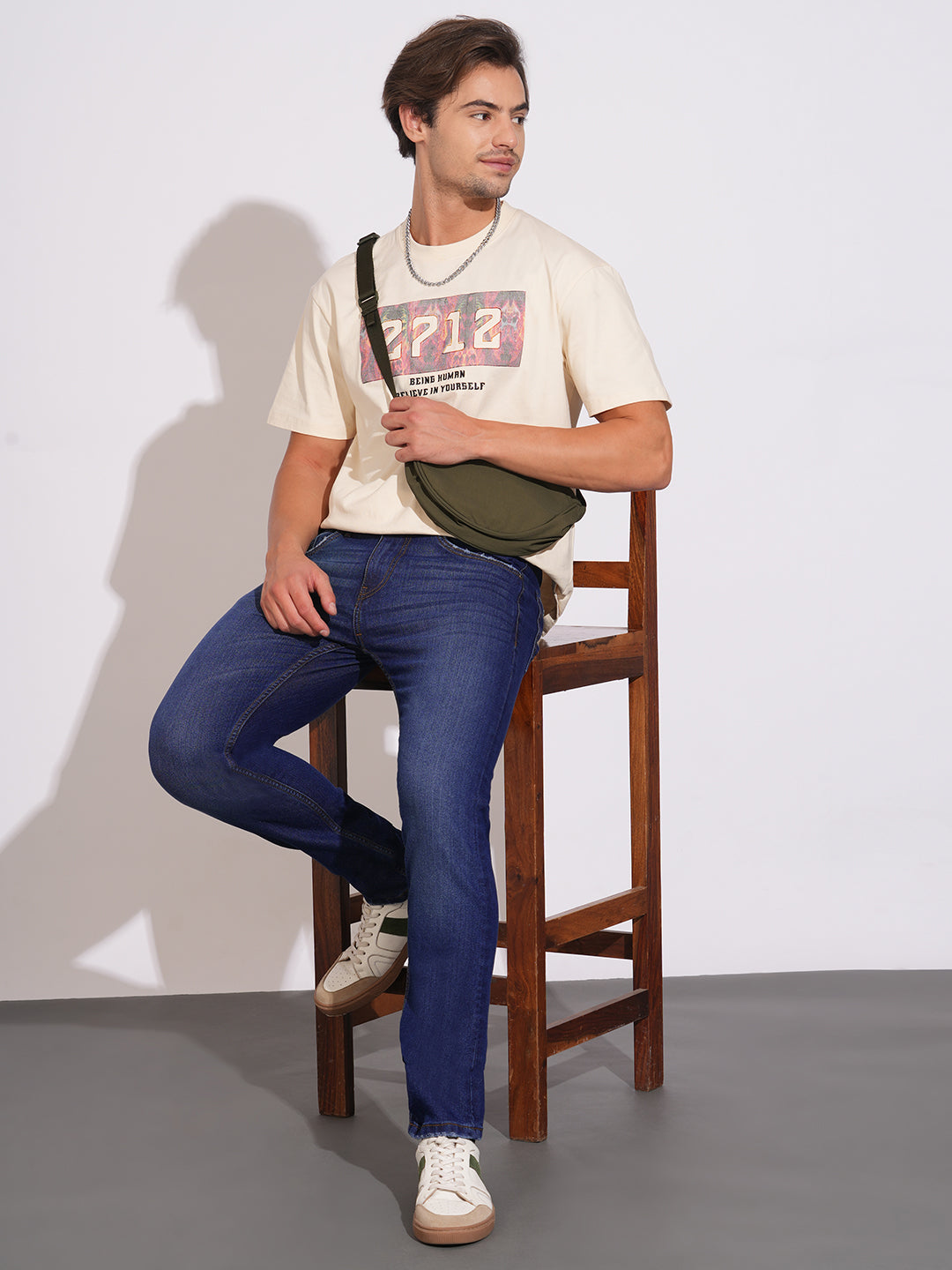 Dark Tone Slim Fit Denims for Men by Being Human Clothing