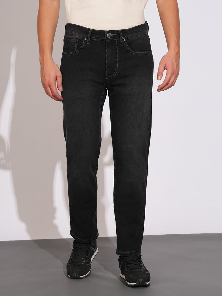 Black Tone Straight Fit Denims for Men by Being Human Clothing