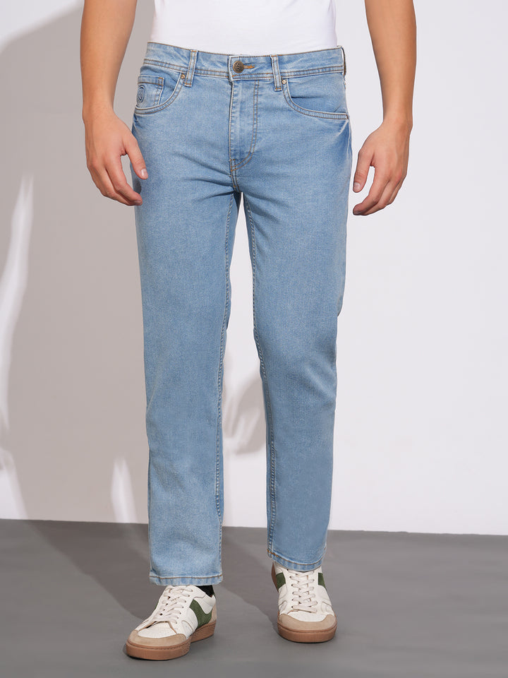 Light Tone Straight Fit Denims for Men by Being Human Clothing
