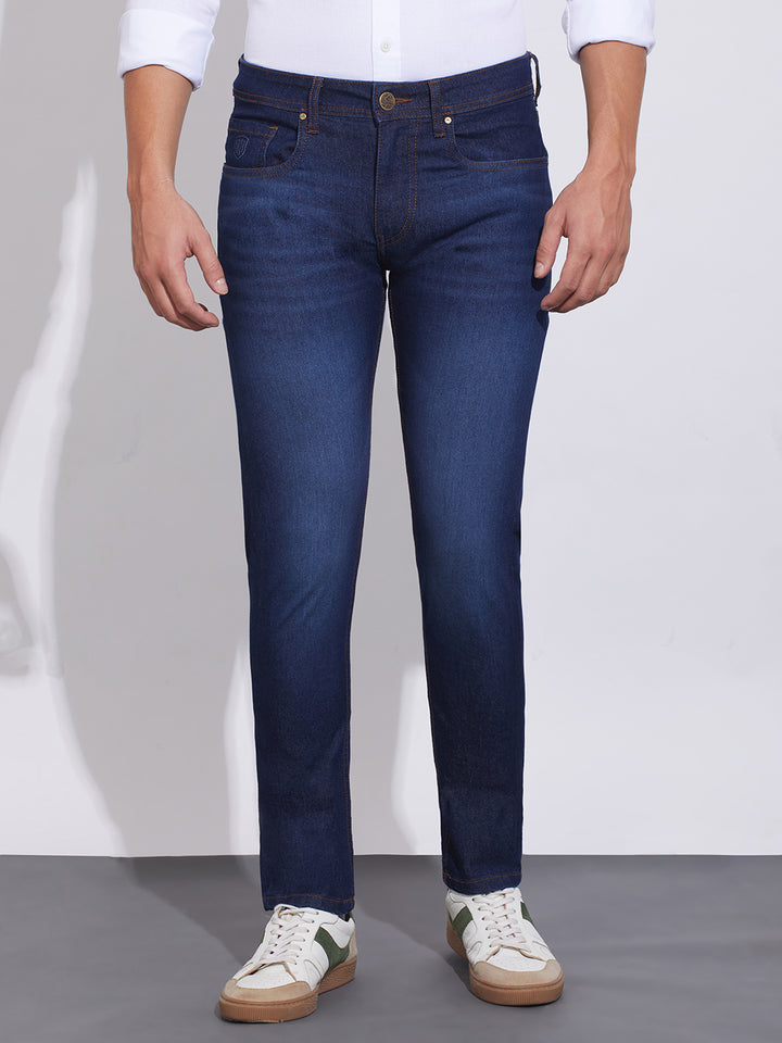 Blue Slim Fit Denims for Men by Being Human Clothing