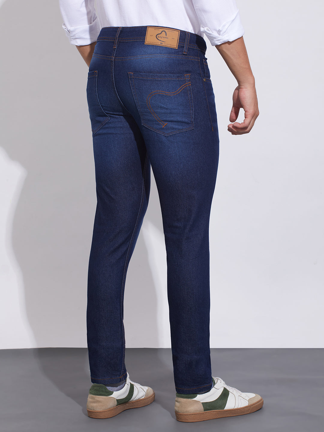 Blue Slim Fit Denims for Men by Being Human Clothing