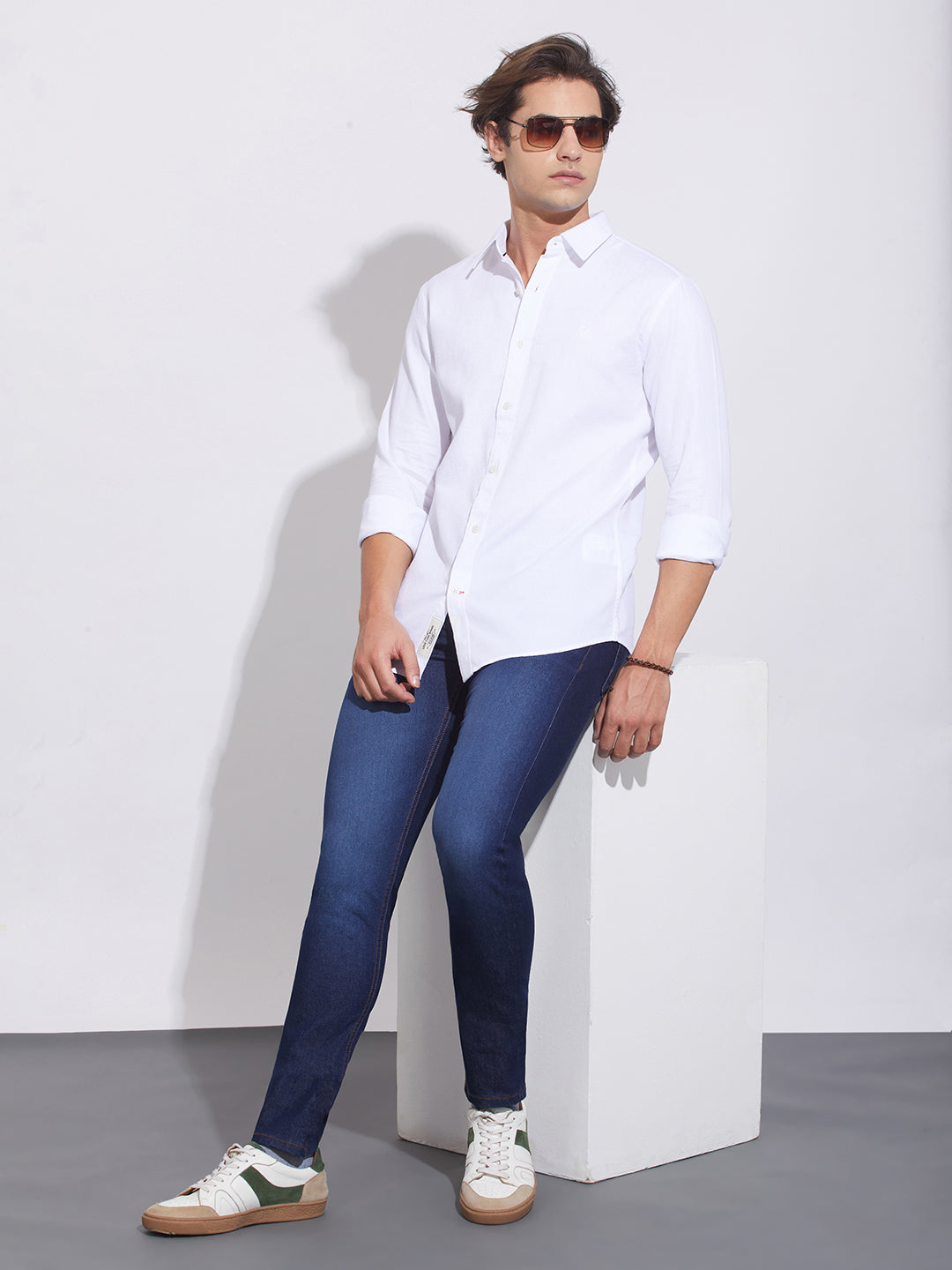 Blue Slim Fit Denims for Men by Being Human Clothing