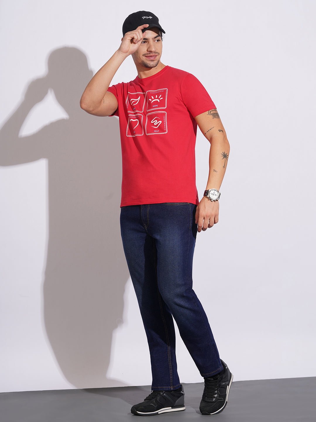 Dark Tone Straight Fit Jeans for Men by Being Human Clothing