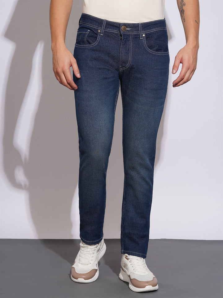 Dark Tone Slim Fit Jeans for Men by Being Human Clothing