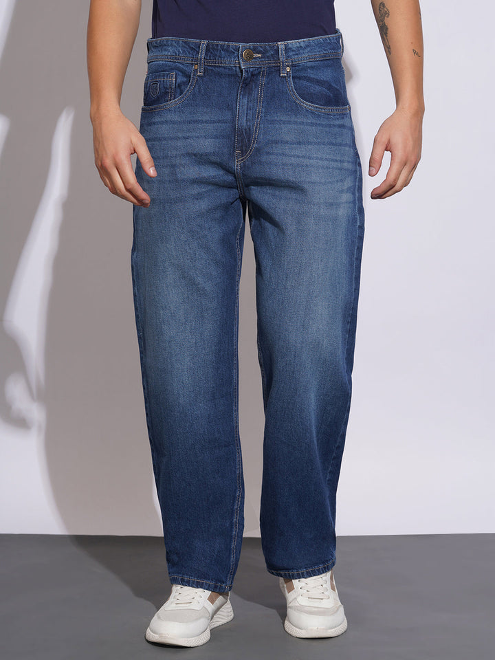 Blue Radon-Anti Fit Denims for Men by Being Human Clothing