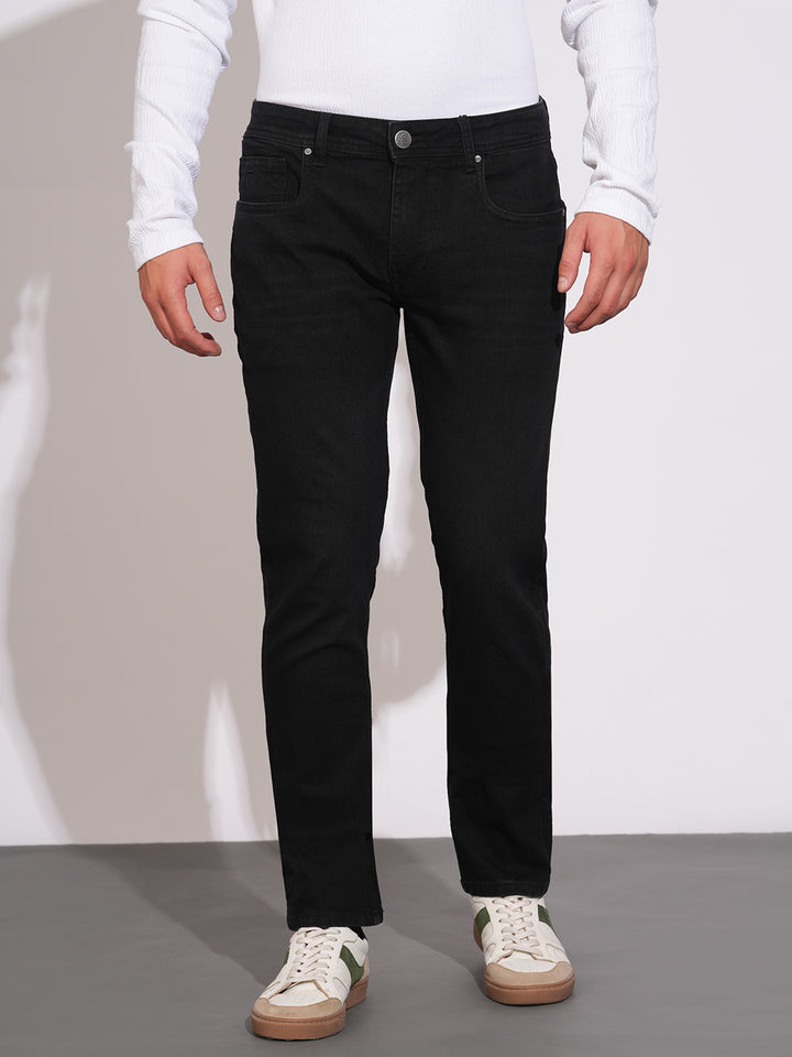Black Tone Slim Fit Denims for Men by Being Human Clothing