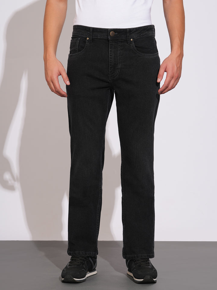 Black Berylium-Boot Cut Fit Denims for Men by Being Human Clothing