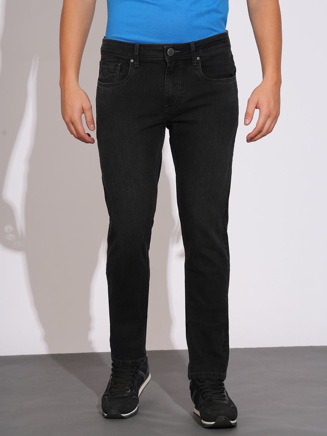 Black Tone Slim Fit Denims for Men by Being Human Clothing