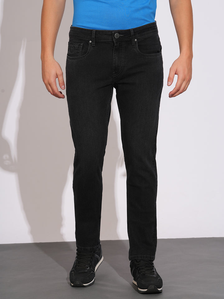 Black Tone Slim Fit Denims for Men by Being Human Clothing