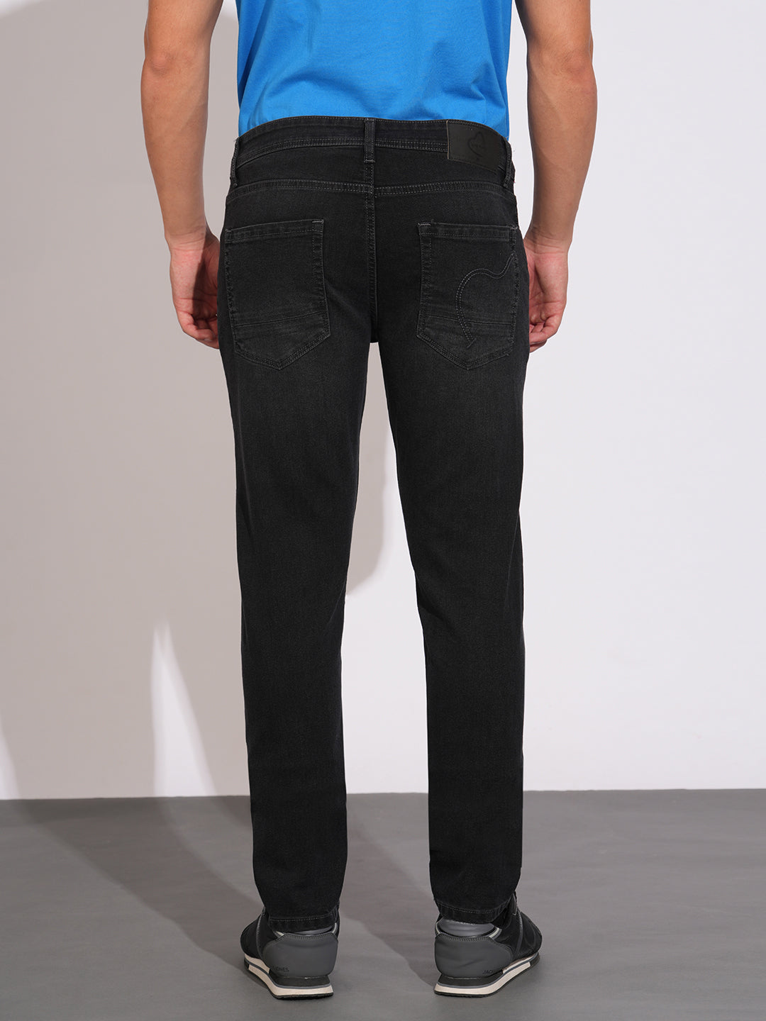 Black Tone Slim Fit Denims for Men by Being Human Clothing