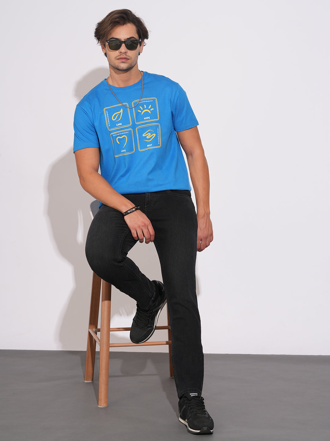 Black Tone Slim Fit Denims for Men by Being Human Clothing