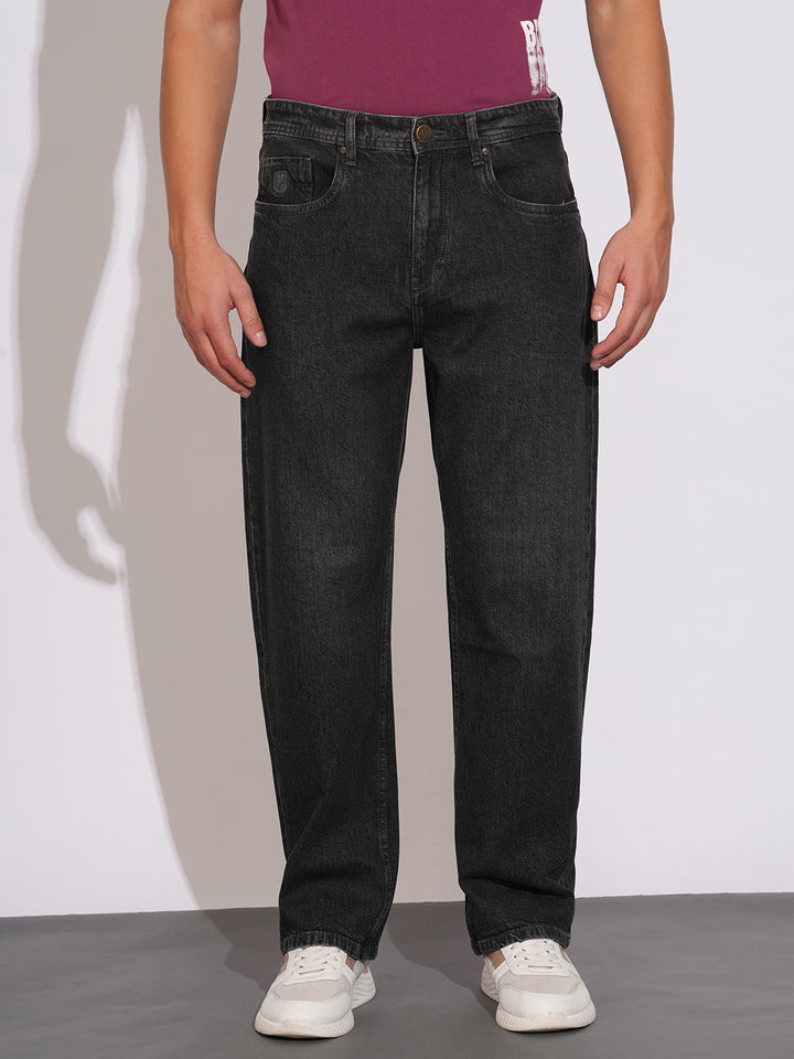 Black Radon-Anti Fit Denims for Men by Being Human Clothing
