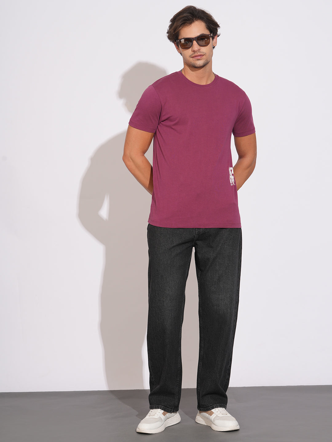 Carbon Black Anti Fit Denims for Men by Being Human Clothing