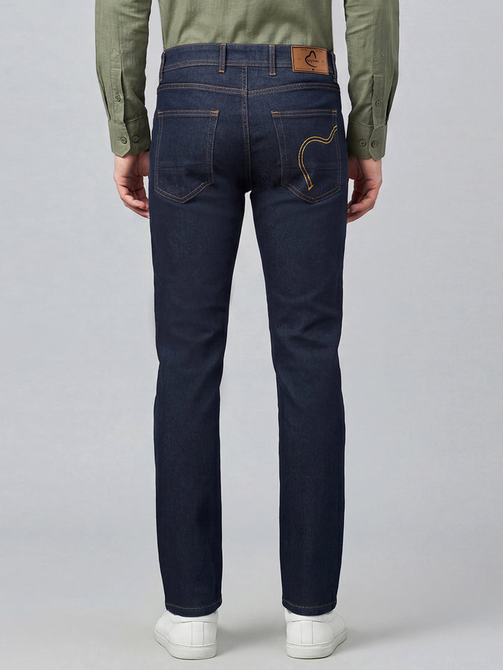 Dark Blue Straight Fit  Men's Jeans