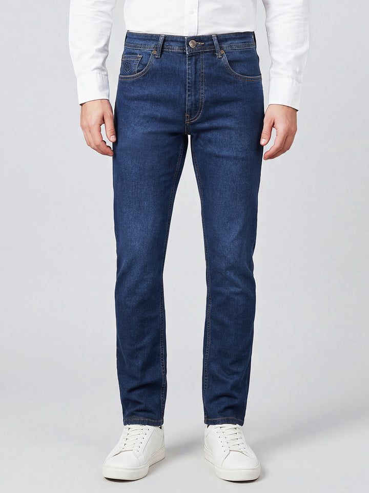 Dark Blue Straight Fit  Men's Jeans
