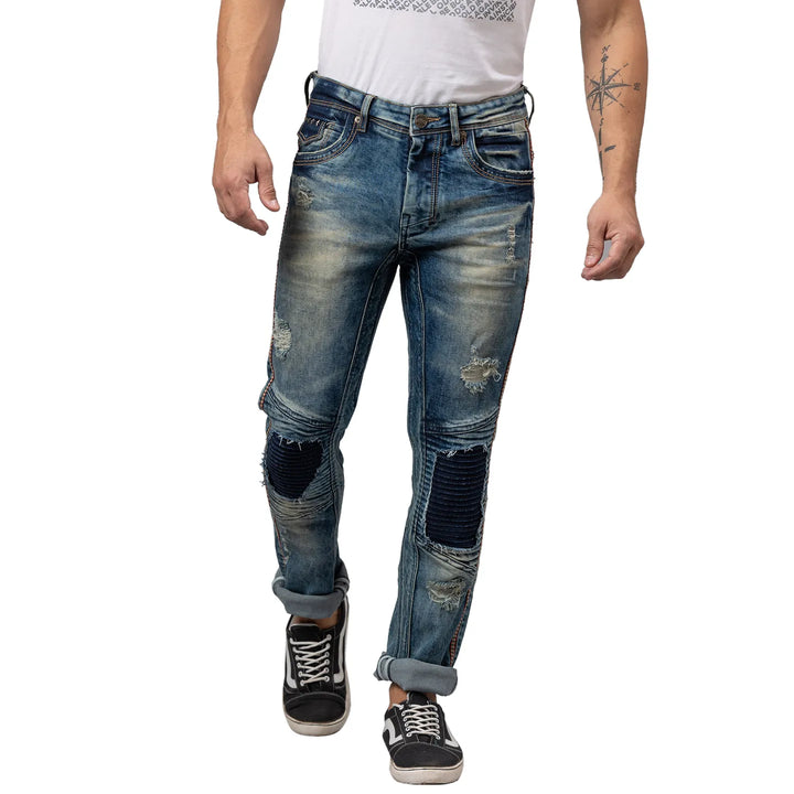 Blue Slim Straight Fit Men's Denims