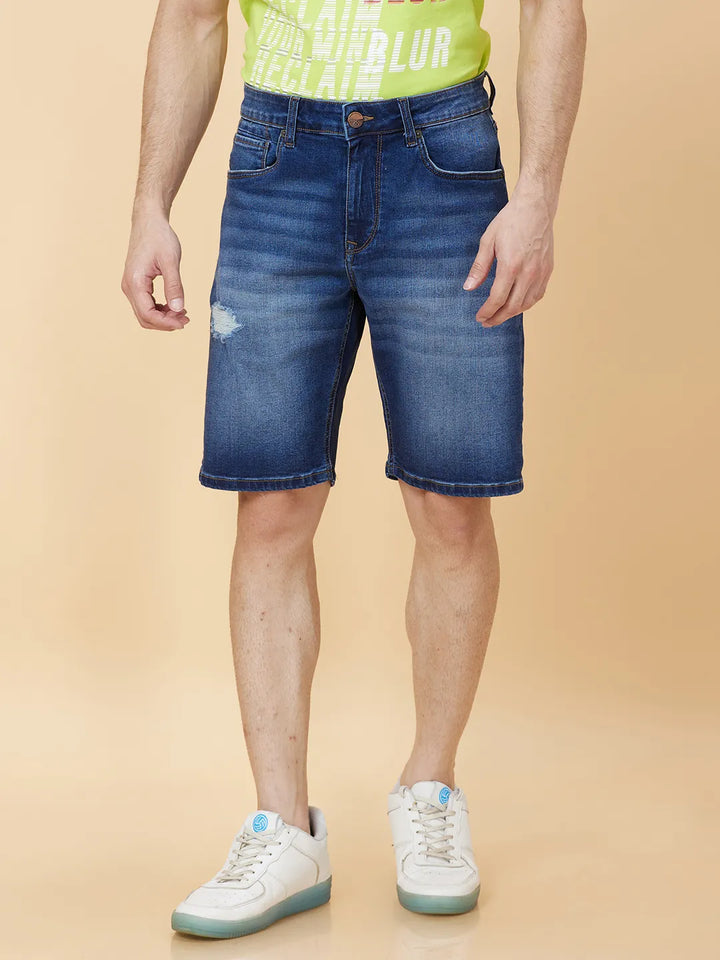 Blue Shorts Fit Men's Shorts