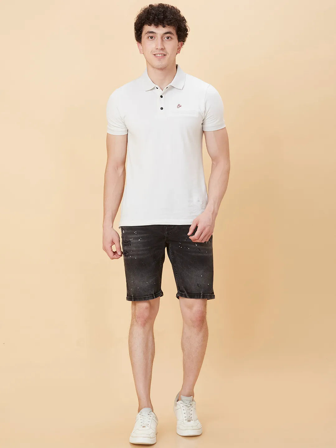 Being Human Clothing Men Shorts Fit Shorts-Black Tone