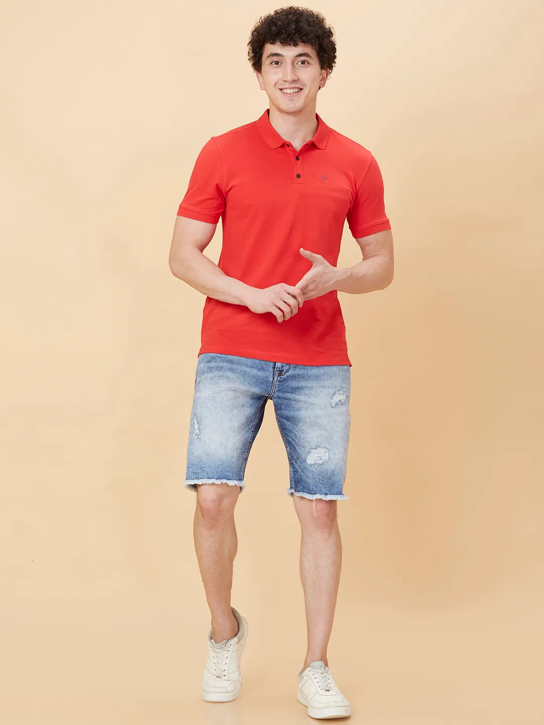 Being Human Clothing Men Shorts Fit Shorts-Light Tone