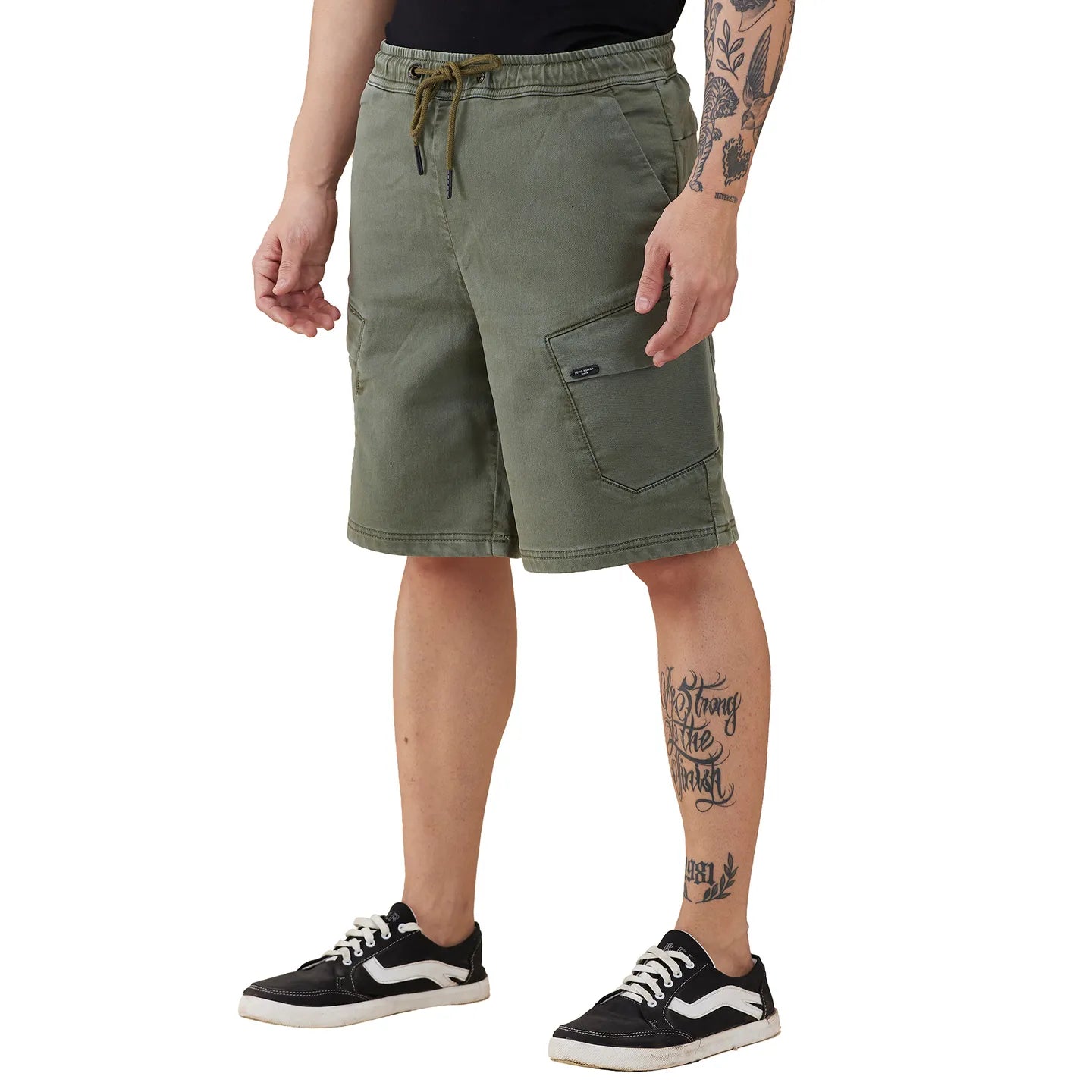 Being Human Clothing Men Green Solid Shorts