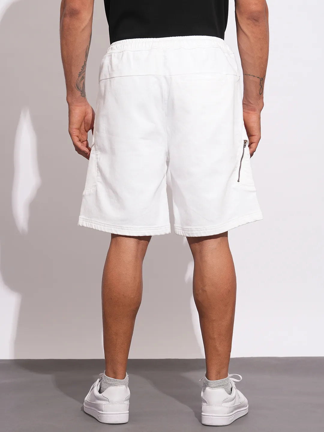 Being Human Clothing Mens-Bottom Shorts White