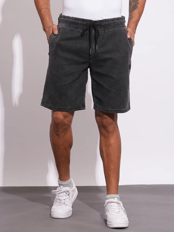 Grey Regular Fit Shorts For Men By Being Human Clothing