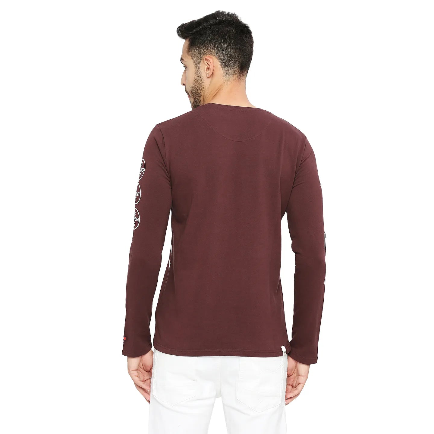 Red Regular Fit Round Neck Long Sleeves Cotton Men's Sweatshirt by Being Human Clothing