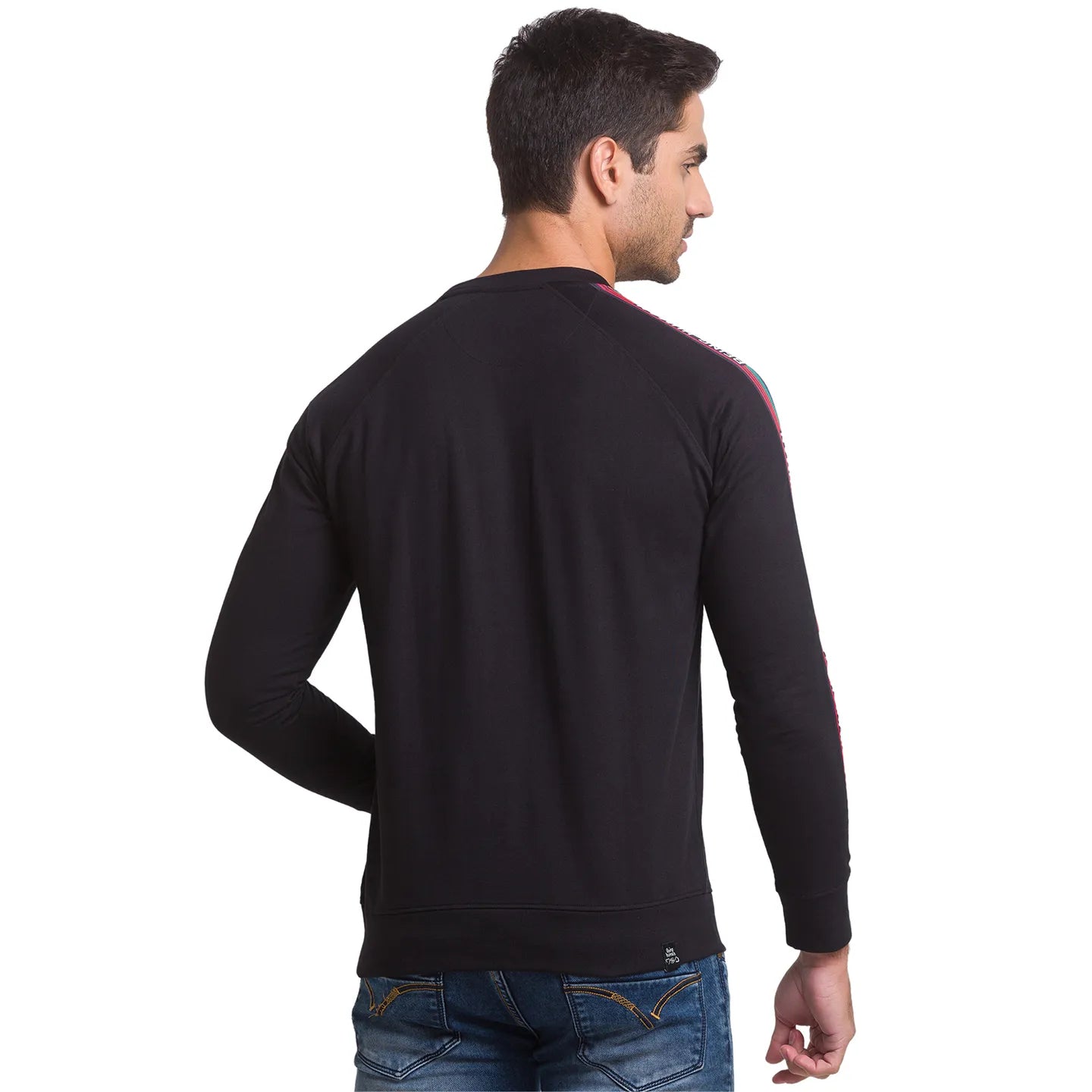 Being Human Clothing Men Regular Fit Crew Neck Sweatshirt-Black