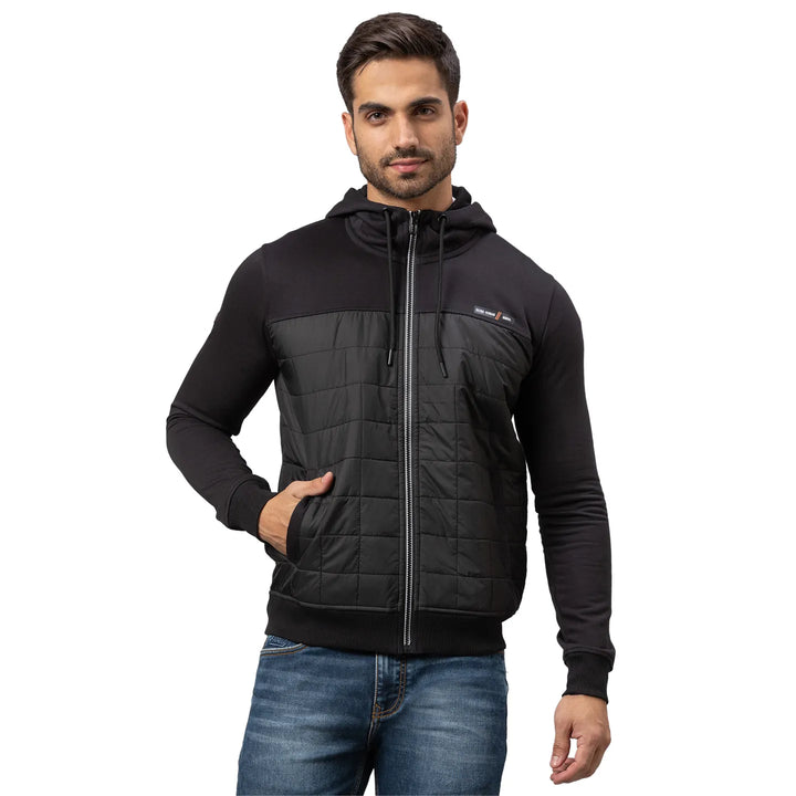 Black Regular Fit Round Neck Long Sleeves Cotton Men's Sweatshirt by Being Human Clothing