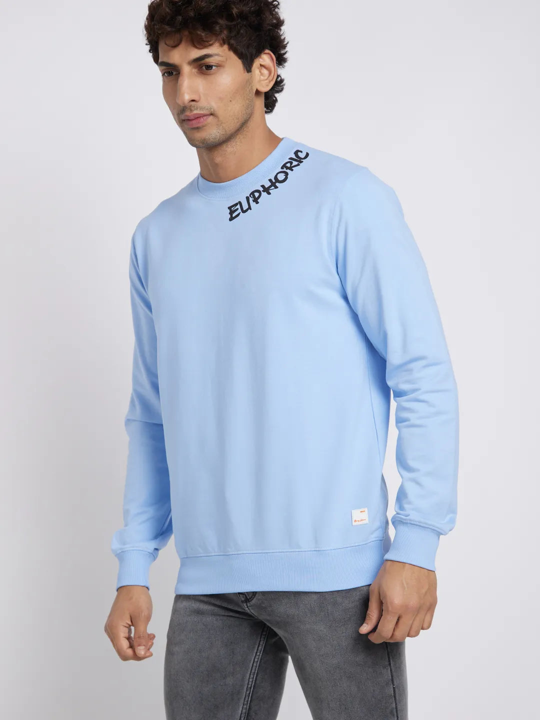 Being Human Clothing Men  Sweatshirt-Sky Blue