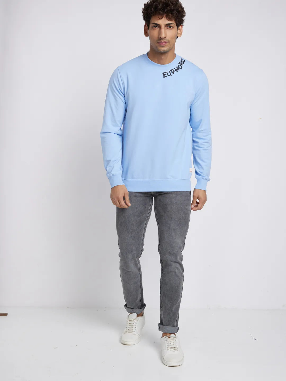 Being Human Clothing Men  Sweatshirt-Sky Blue