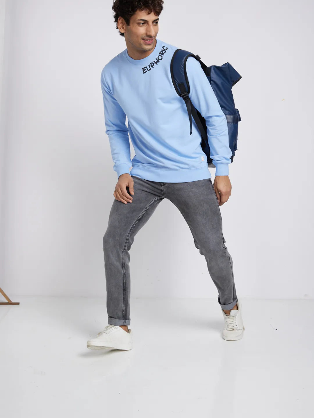 Being Human Clothing Men  Sweatshirt-Sky Blue