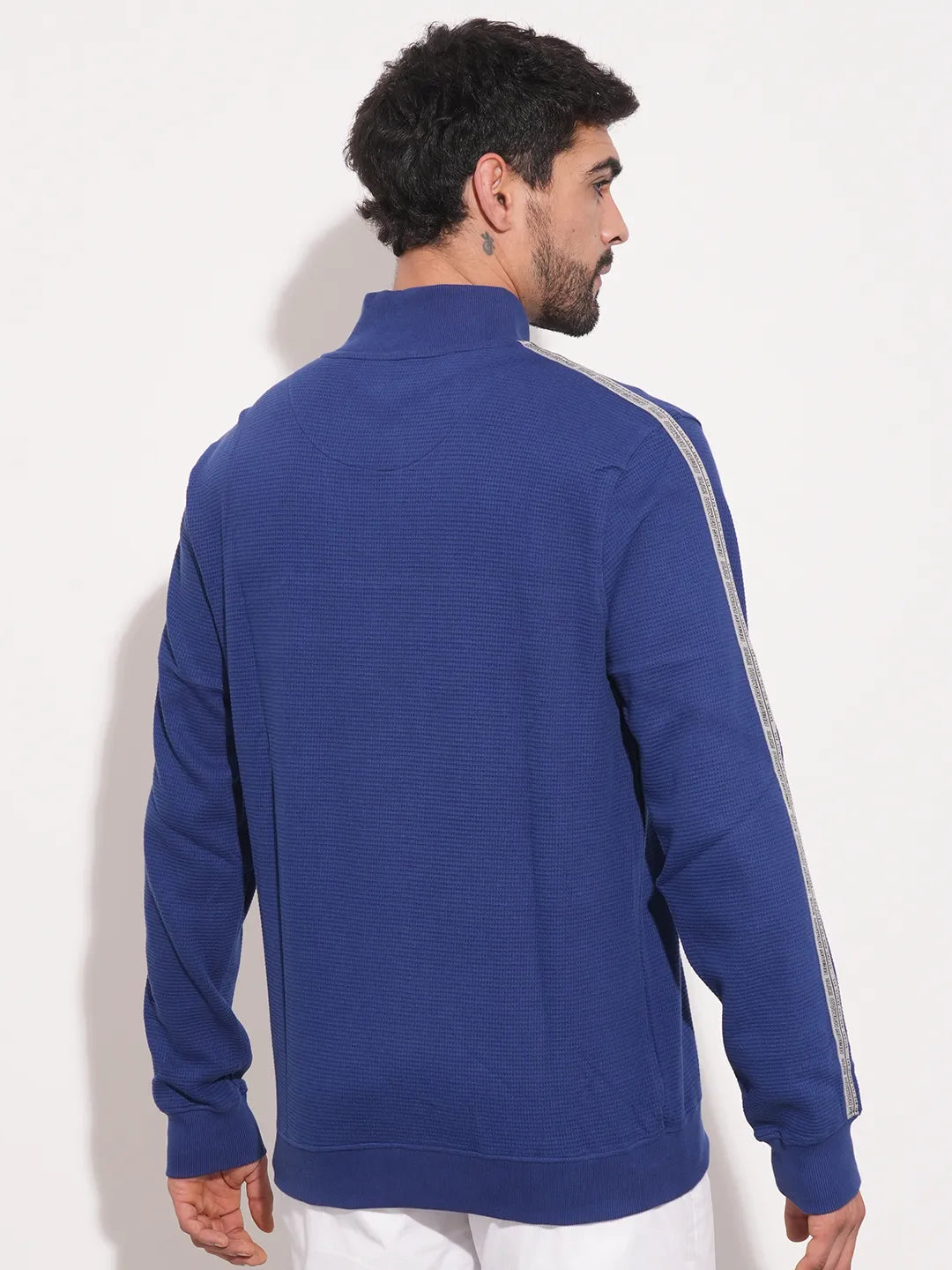 Blue Regular Fit Round Neck Long Sleeves Men's Sweatshirt by Being Human Clothing