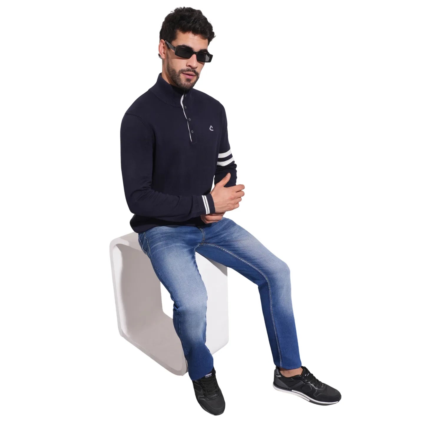 Being Human Clothing Men Regular Fit Sweatshirt-Navy