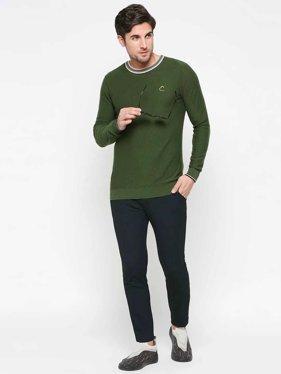 Being Human Clothing Men Regular Fit Sweatshirt-Green