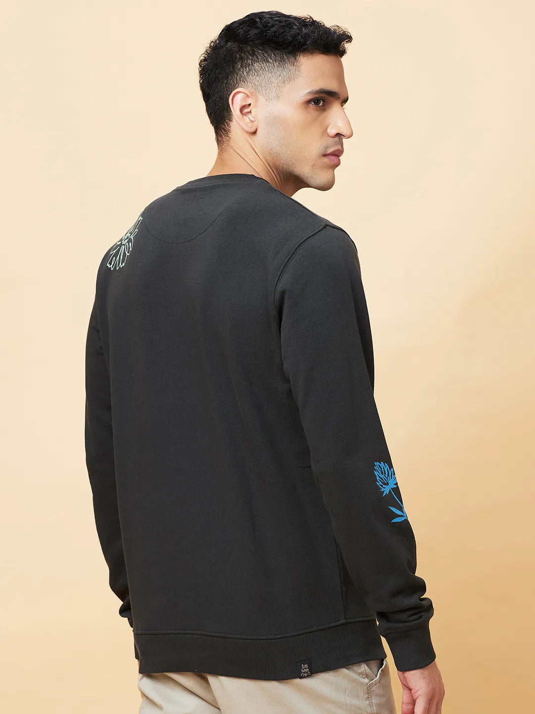 Being Human Clothing Mens-Top Sweatshirt Charcoal