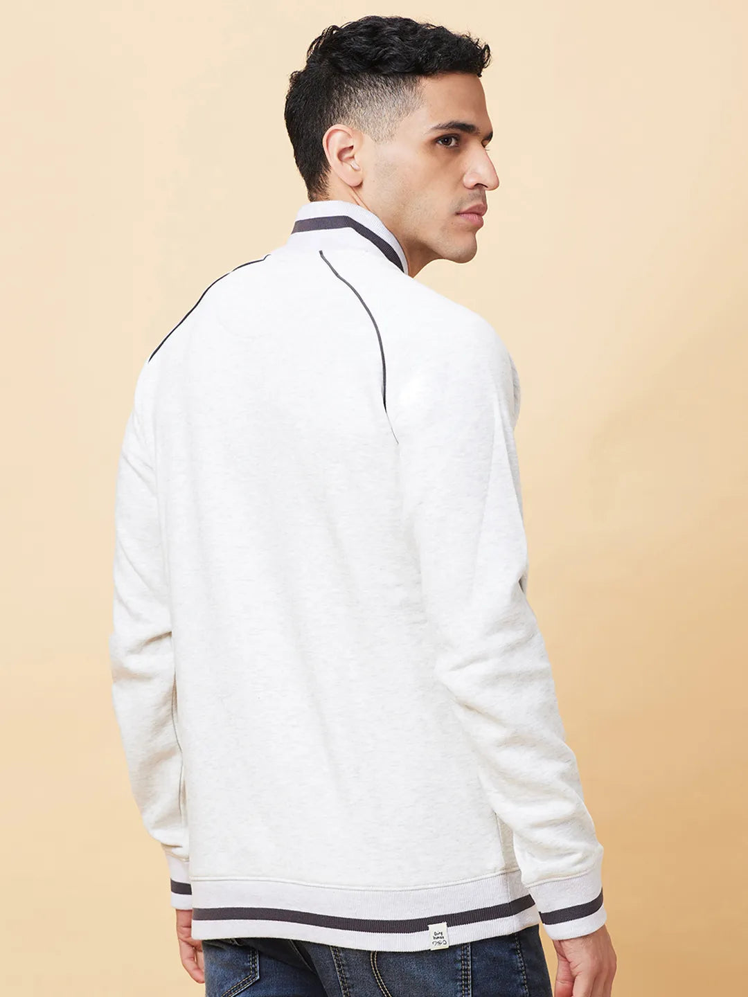 Being Human Clothing Mens-Top Sweatshirt Acru Melange