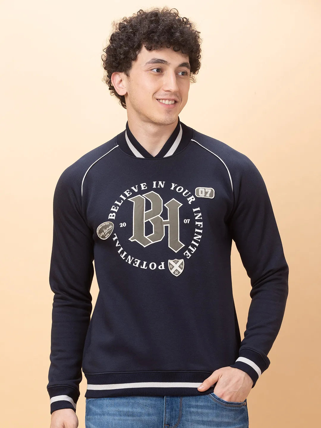 Being Human Clothing Mens-Top Sweatshirt Navy