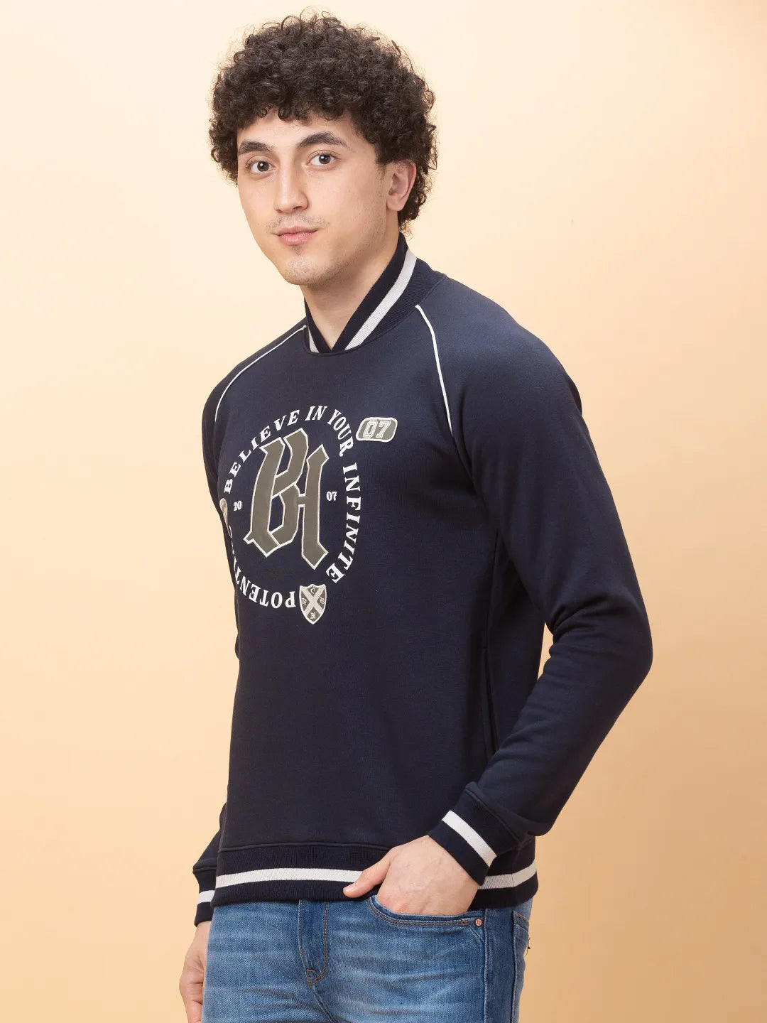 Being Human Clothing Mens-Top Sweatshirt Navy