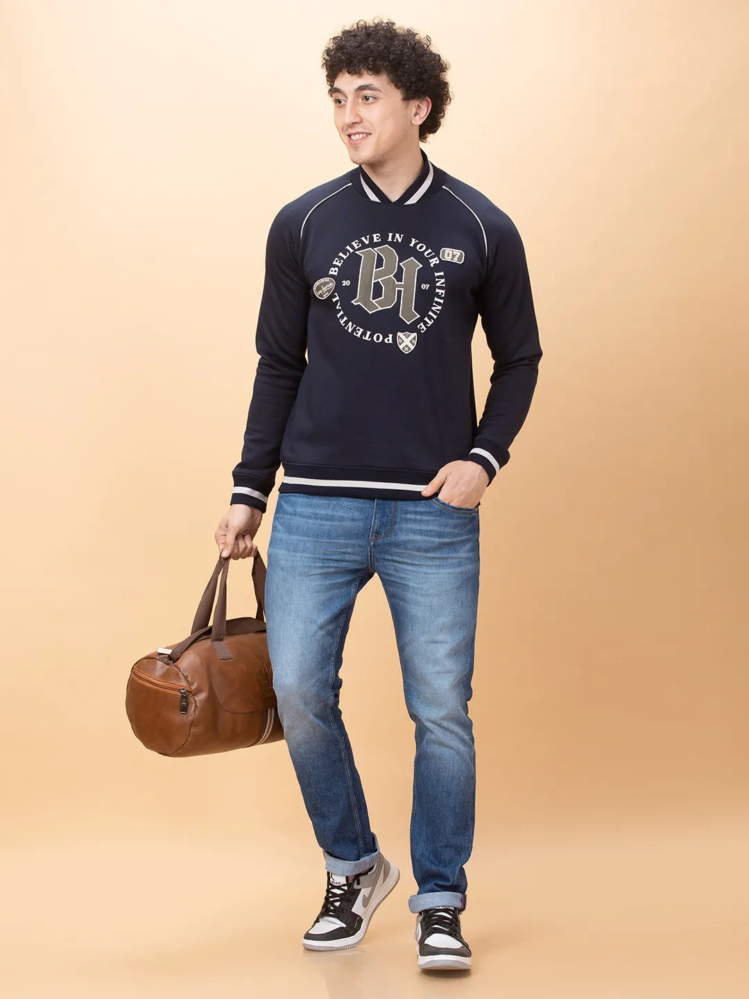 Being Human Clothing Mens-Top Sweatshirt Navy