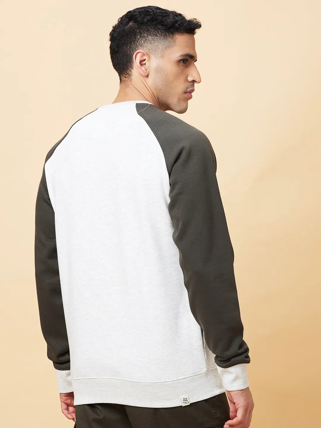 Being Human Clothing Mens-Top Sweatshirt Ecru Melange