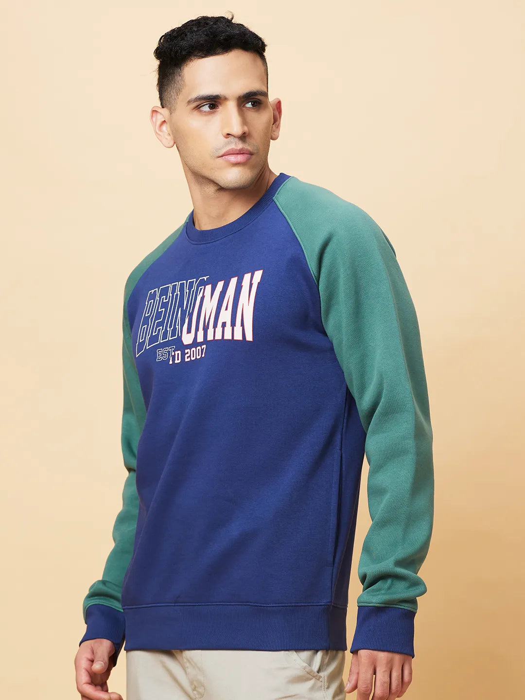 Being Human Clothing Mens-Top Sweatshirt Midnight Blue