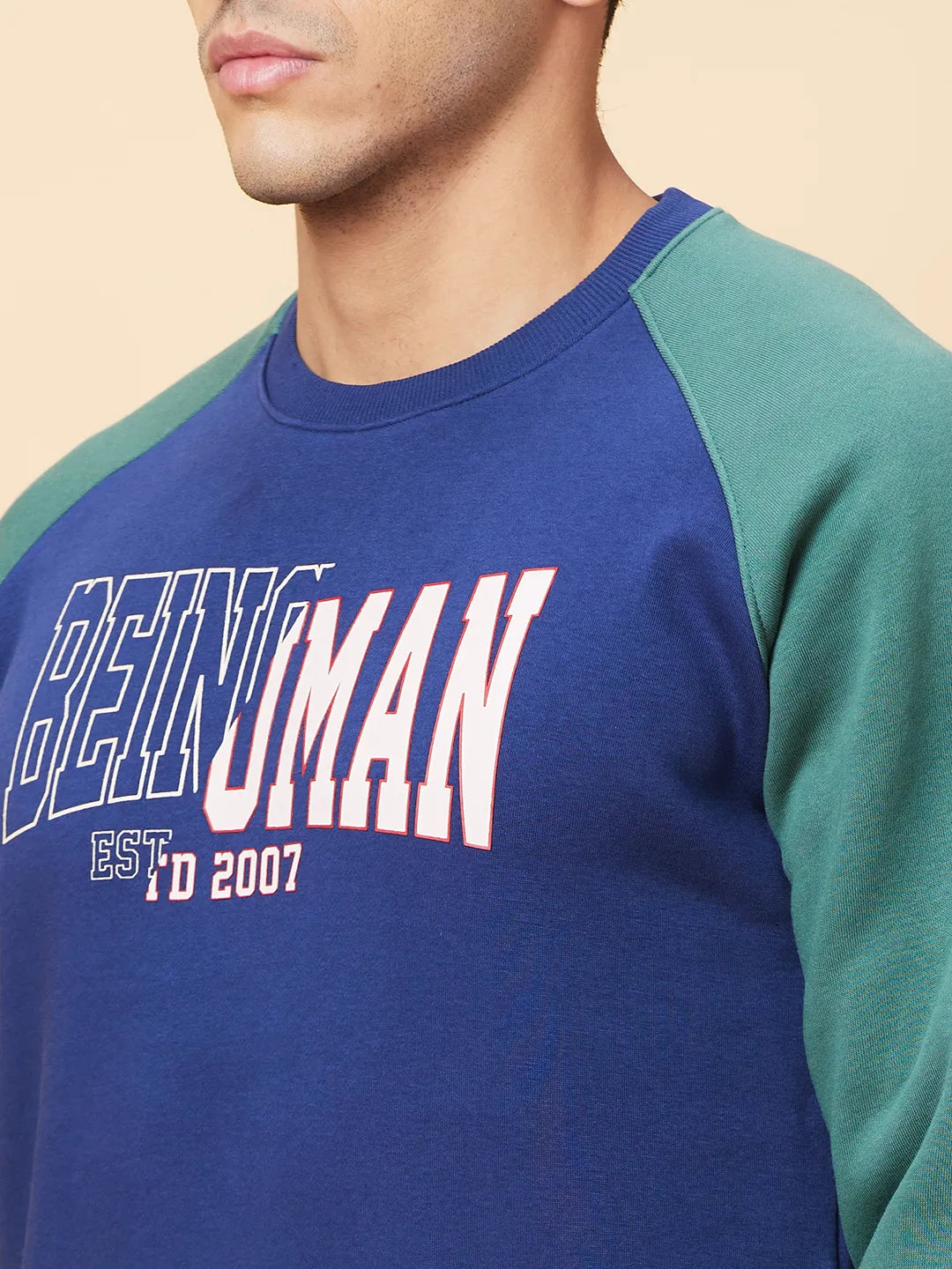 Being Human Clothing Mens-Top Sweatshirt Midnight Blue