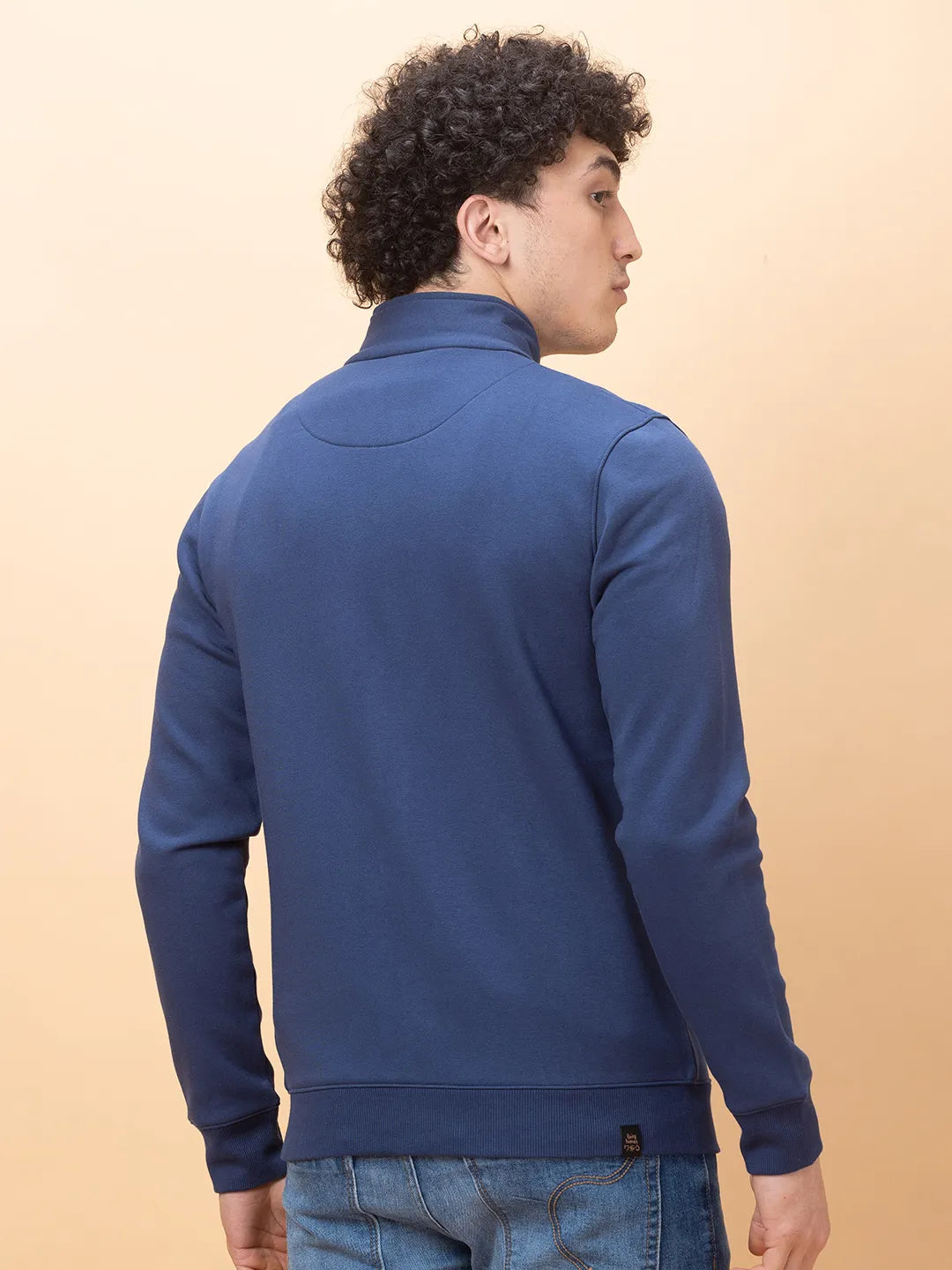 Mens-Top Sweatshirt Navy by Being Human Clothing