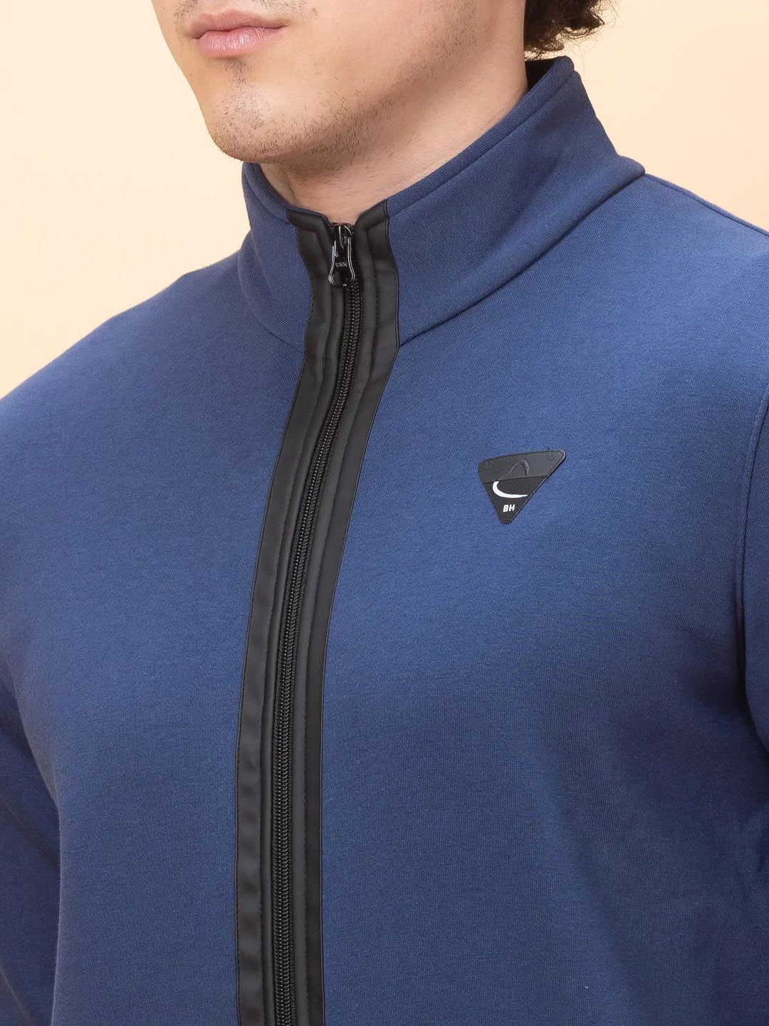 Mens-Top Sweatshirt Navy by Being Human Clothing