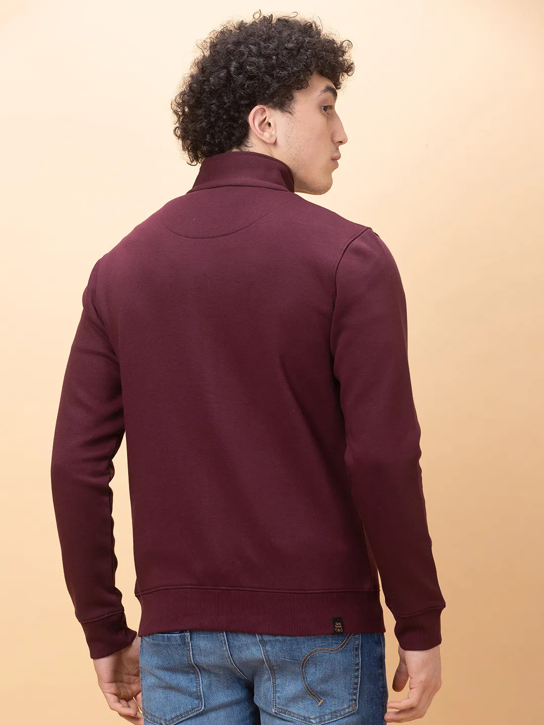Mens-Top Sweatshirt Wine by Being Human Clothing