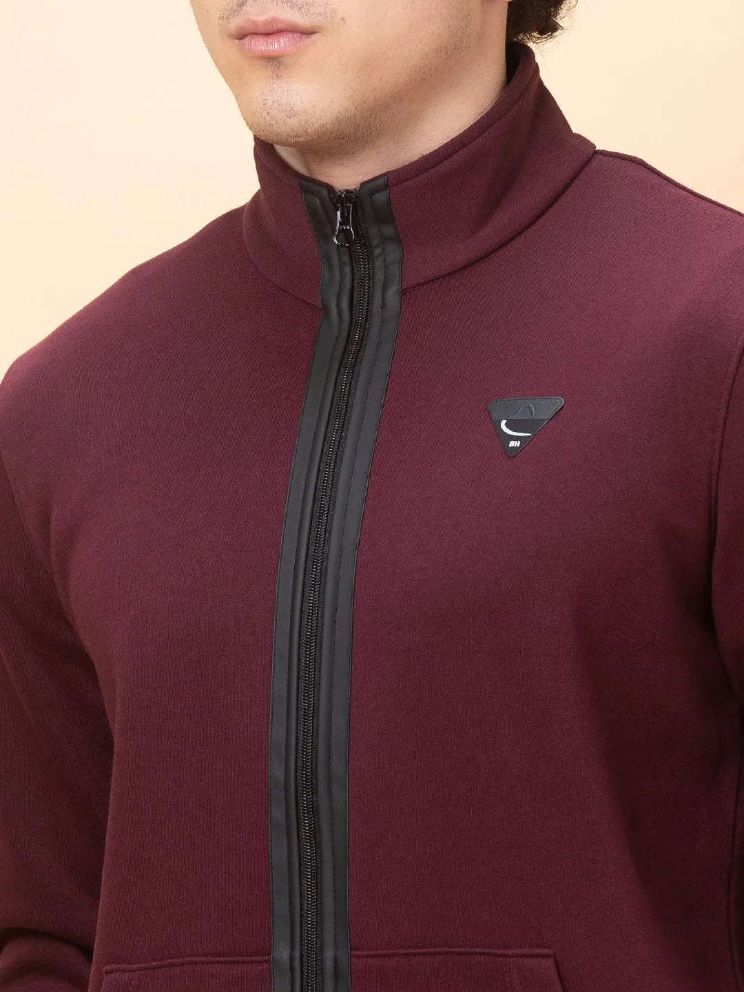 Mens-Top Sweatshirt Wine by Being Human Clothing