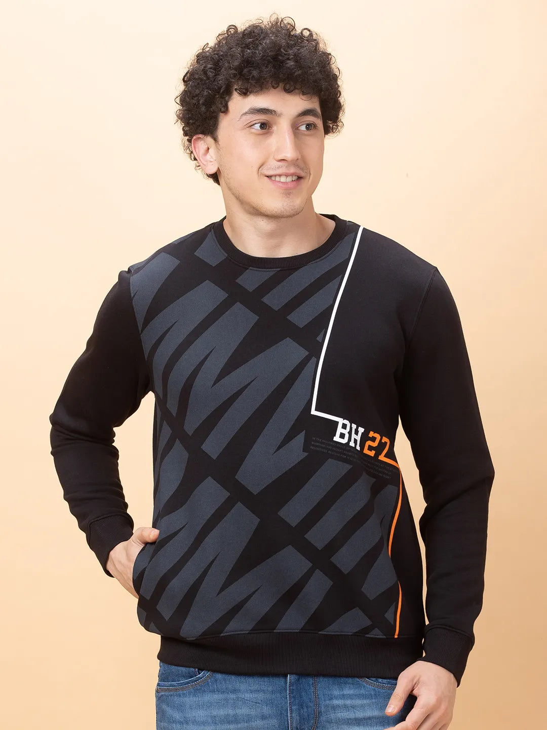 Being Human Clothing Mens-Top Sweatshirt Black